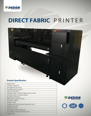 Advanced Direct To Fabric Textile Printer Equipment Reactive Inks Fabric Textile Printer